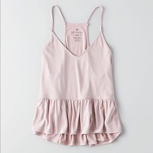 American Eagle Pink Babydoll Tank Top